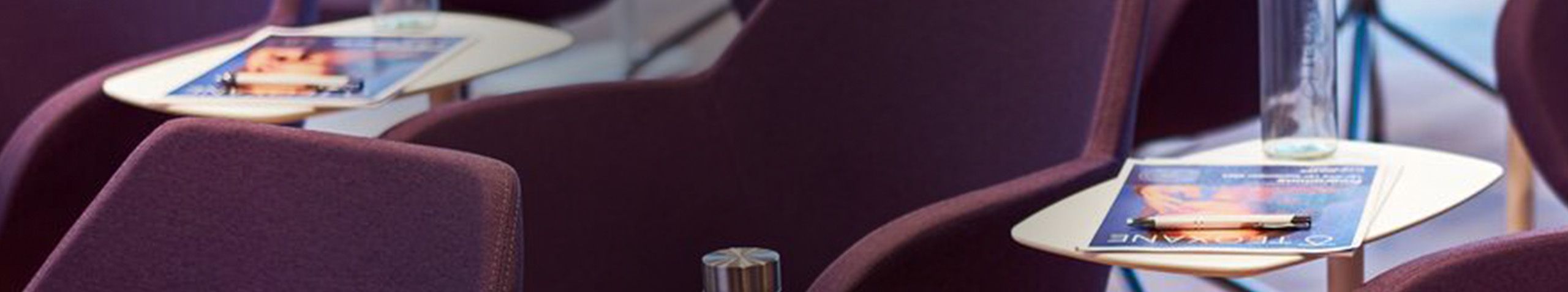 Background banner with dark purple drops