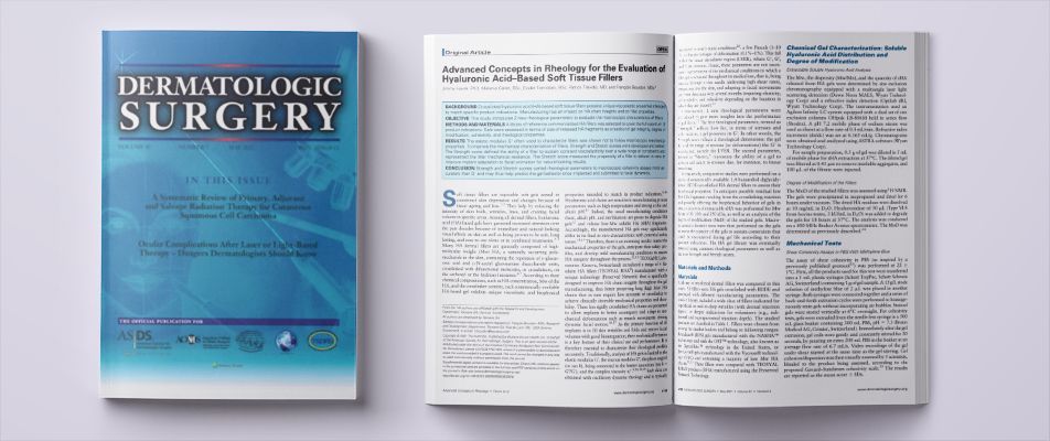 Advanced Concepts in Rheology for the Evaluation of Hyaluronic Acid–Based Soft Tissue Fillers